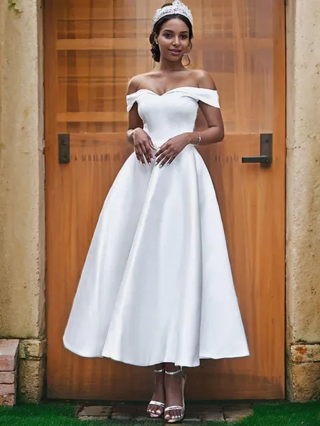 A-line Off-the-Shoulder...