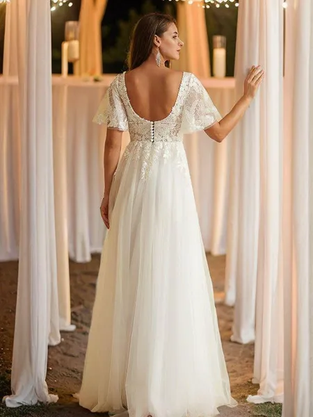 A-line V-Neck Flattering...