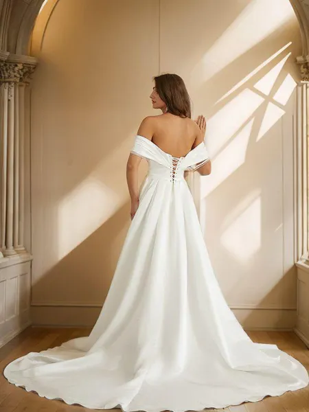 A-line Off-the-Shoulder...