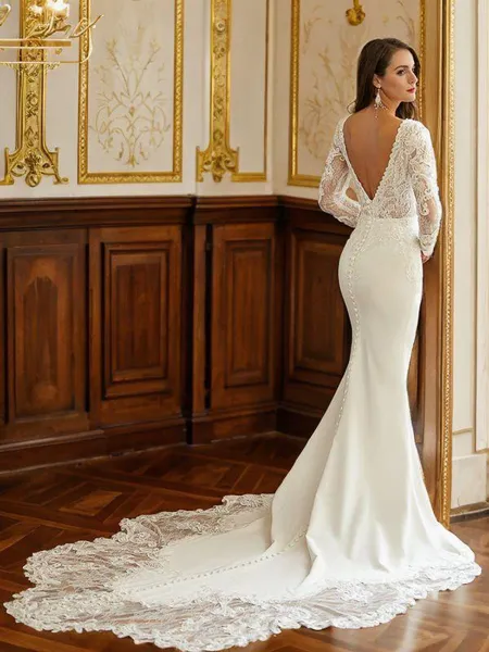 Sheath/Column V-Neck...