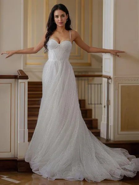 A-line Spaghetti Straps...