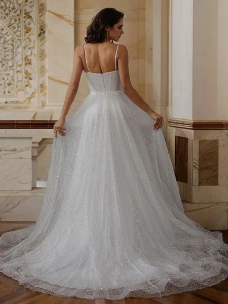 A-line Spaghetti Straps...