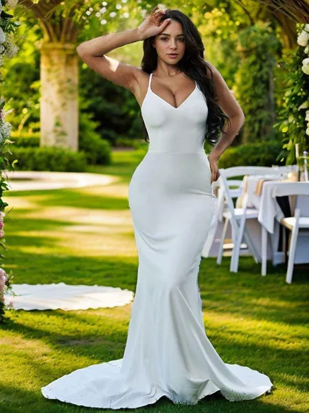 Sheath/Column V-Neck...