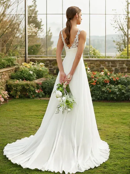 A-line Scoop Feminine...