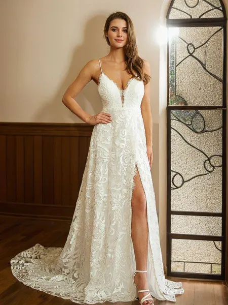 A-line V-Neck Fashion...