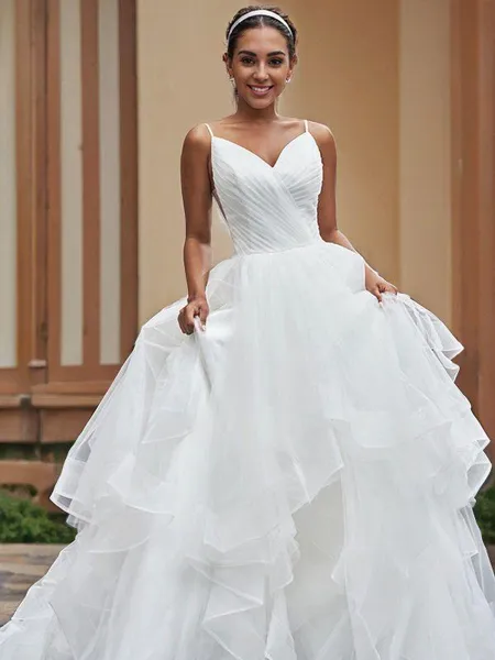 A-line Spaghetti Straps...