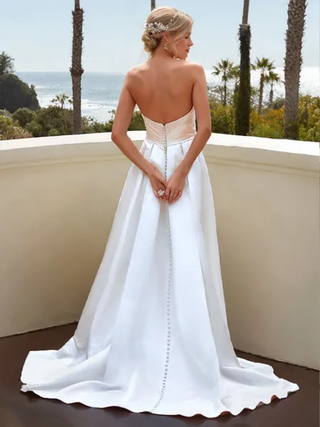 A-line Charming Straight...