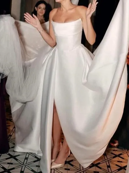 Delicate A-Line Straight...