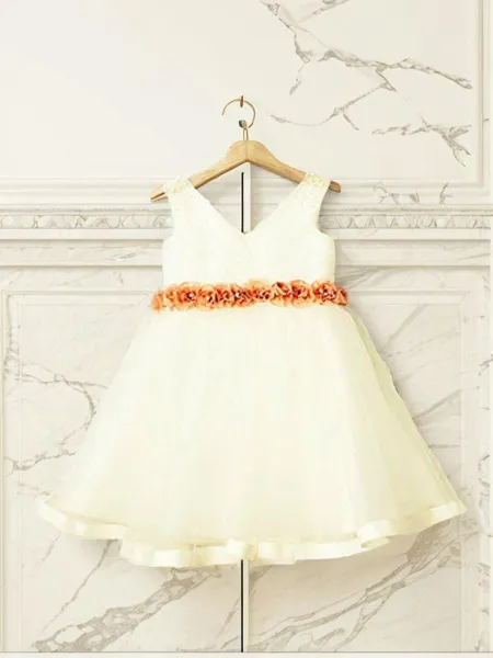 A-line Princess V-neck...