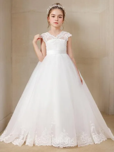 Ball-Gown Princess V-neck...