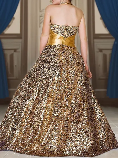 Ball-Gown Halter Sleeveless...