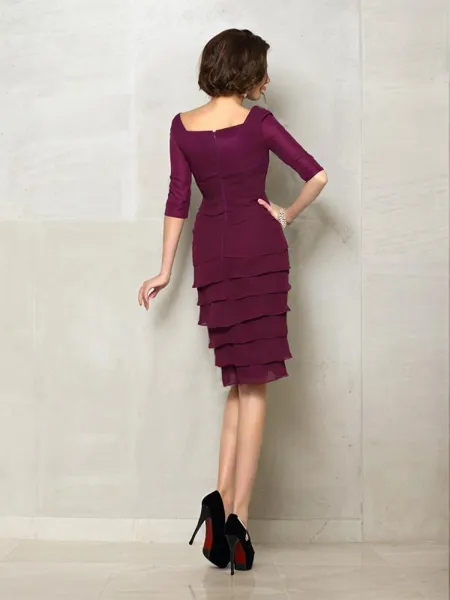 Sheath/Column V-Neck 1/2...