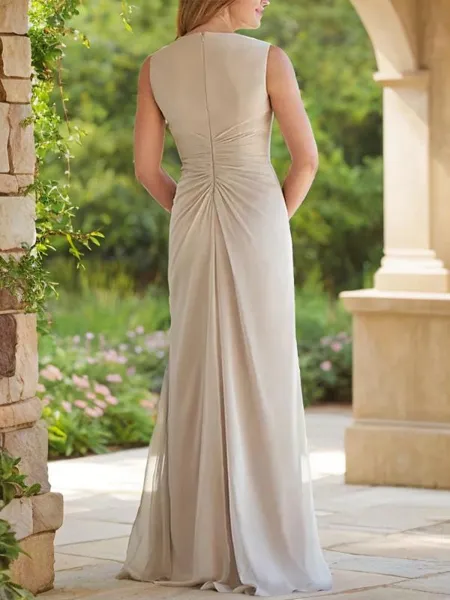 Sheath/Column V-Neck...