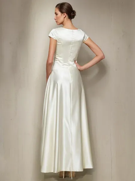 A-line Scoop Short Sleeves...