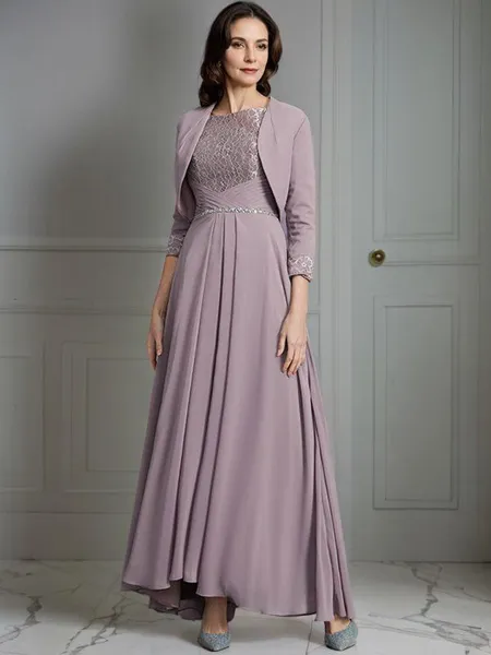 A-line Scoop 1/2 Sleeves...