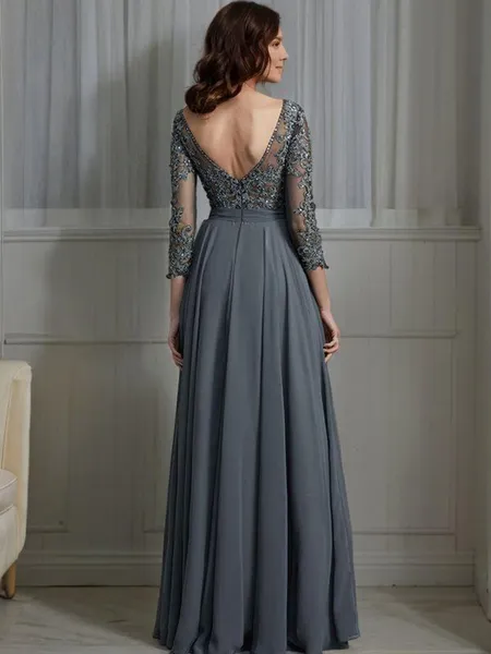 A-line Bateau 3/4 Sleeves...