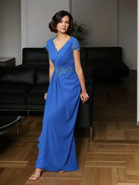 A-line V-Neck Classy Short...