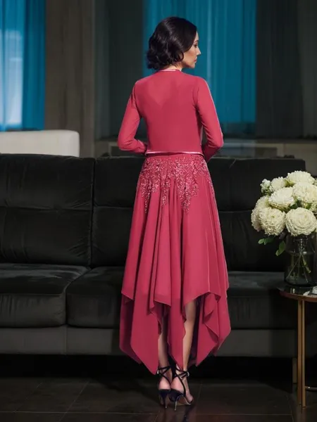 A-line V-Neck Sleeveless...