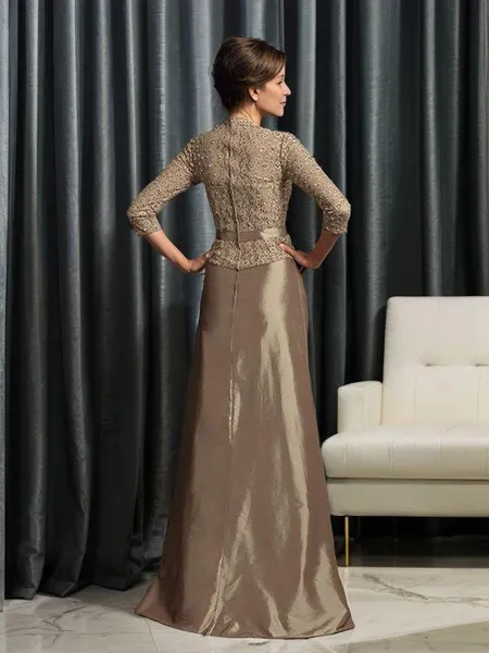 A-line V-Neck 3/4 Sleeves...