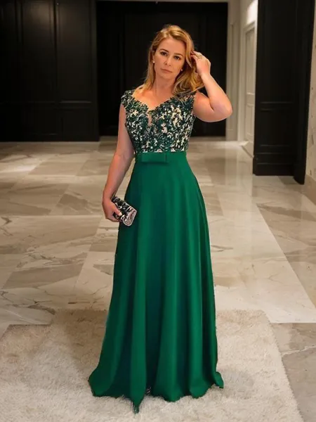 Noble A-line V-Neck...