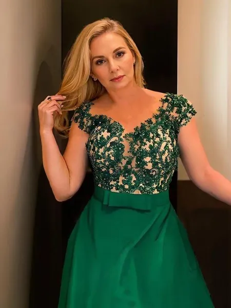 Noble A-line V-Neck...