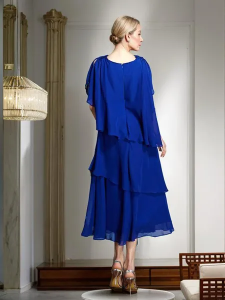 A-line Bateau Sleeveless...