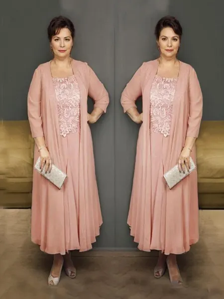 A-line Square Sleeveless...