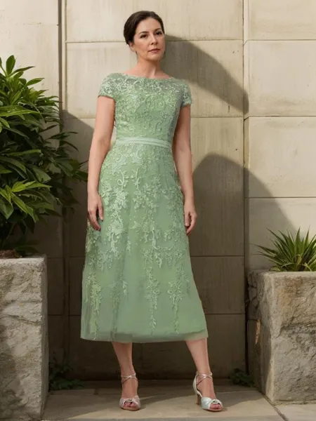 A-line Charming Scoop Short...