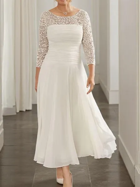 Modest A-line Scoop 3/4...