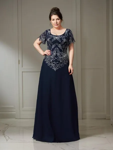 A-line Modest Square Short...