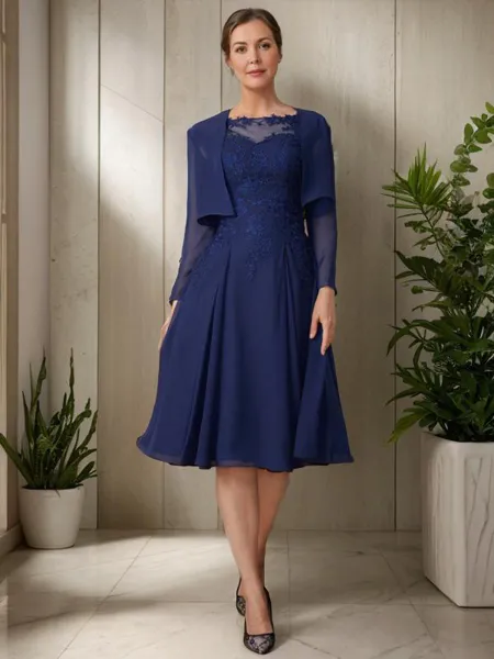 A-line Scoop Sleeveless...