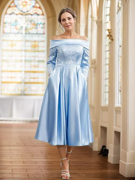 A-line Off-the-Shoulder...