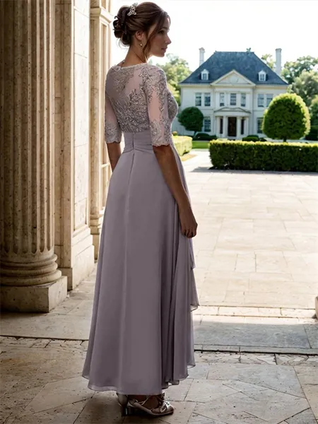 Trendy A-line Bateau 1/2...