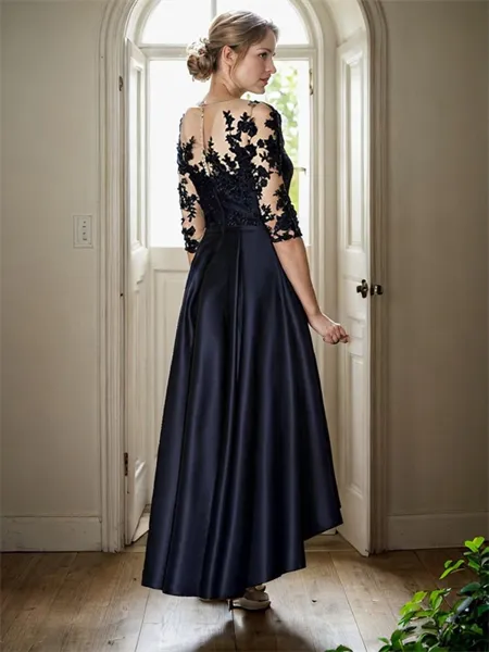 A-line Glam Bateau 3/4...