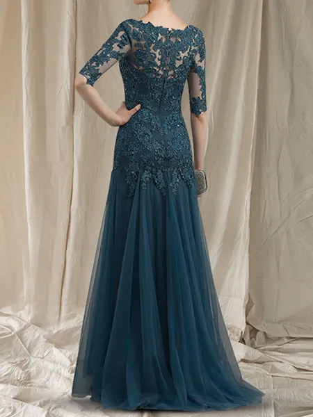 Fashion Sheath V-Neck 1/2...