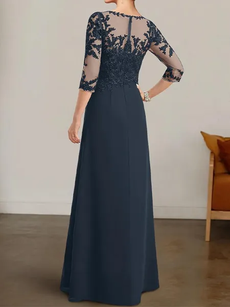 Glam A-line Bateau 3/4...