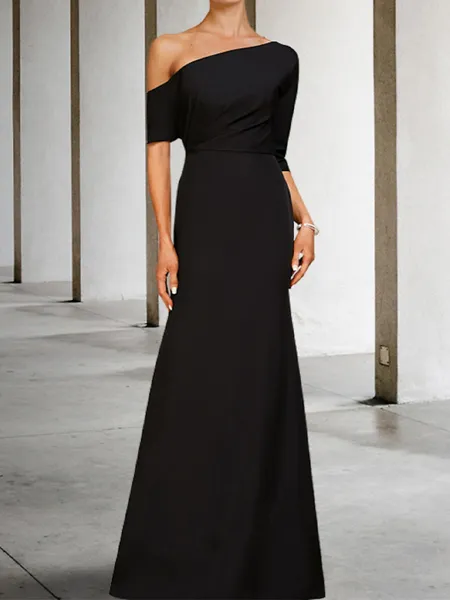 Elegant Sheath One-Shoulder...