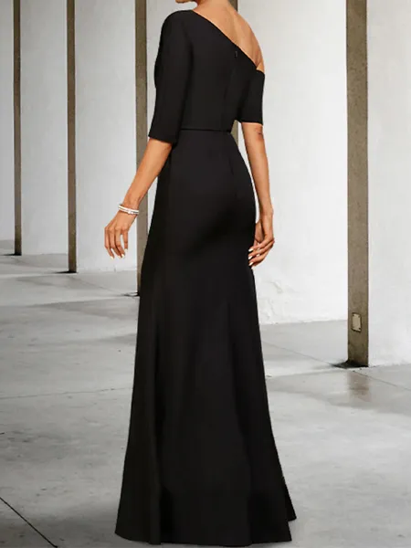 Elegant Sheath One-Shoulder...
