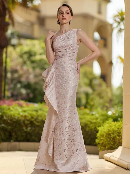 Elegant Sheath One-Shoulder...