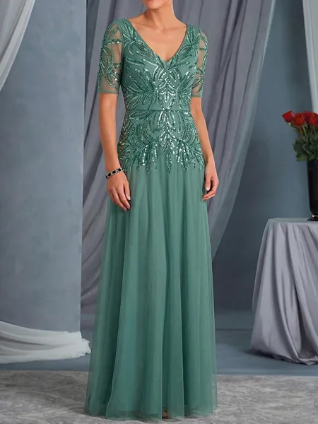 Polished A-Line V-Neck...