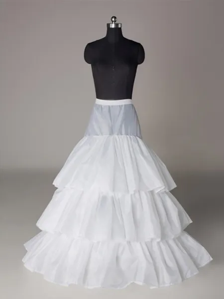 Nylon A-Line 3 Tier Floor Length Slip Style/Wedding Petticoats
