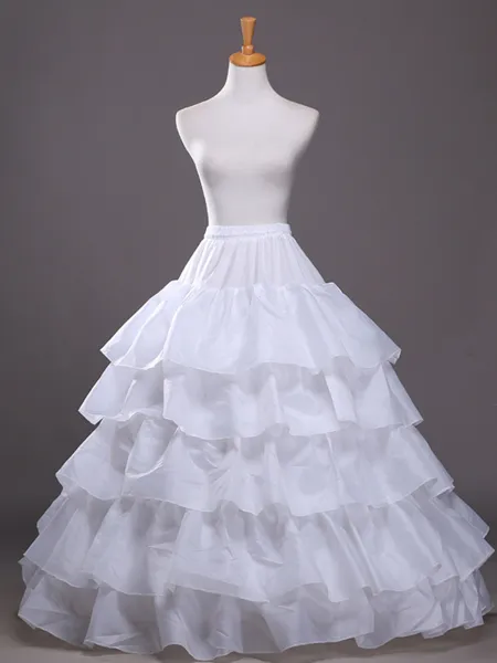Acrylic Ball Gown 5 Tier Floor-Length Wedding Petticoats