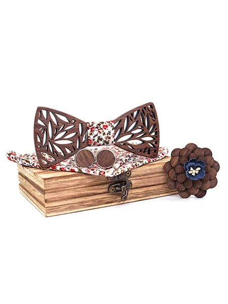 Classic Modern Wood Bow Tie...