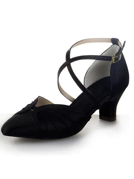 Women's Closed Toe Satin...