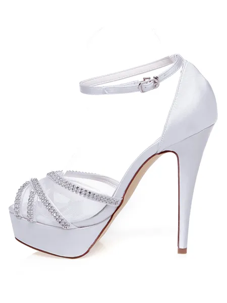 Women's Satin Peep Toe...