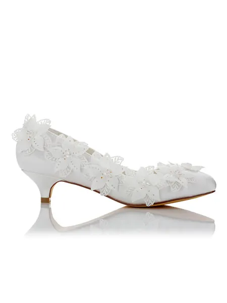 Women's Satin PU Closed Toe...