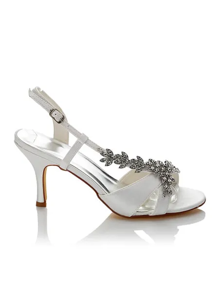 Women's Satin PU Peep Toe...