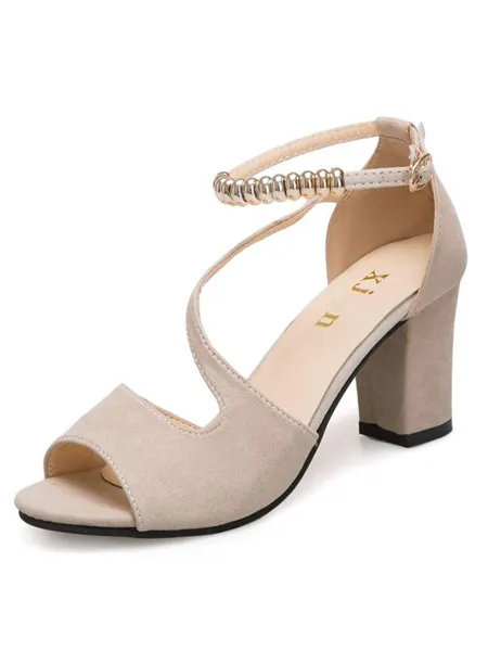 Women's Suede Chunky Heel...