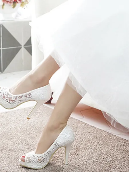 Women's Lace Peep Toe...