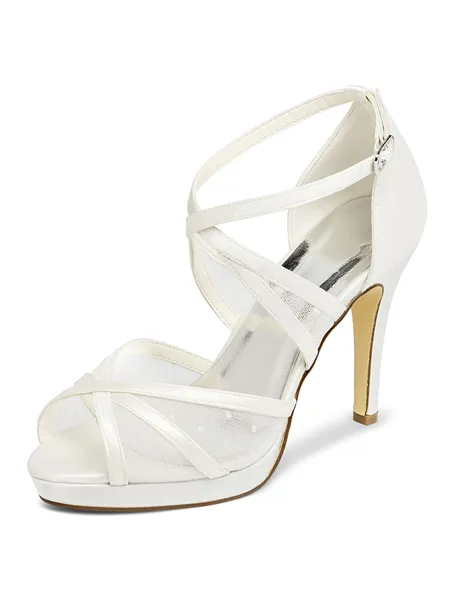 Women's Satin Peep Toe With...